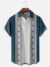 Men's Renaissance Vintage Striped Print Casual Breathable Short Sleeve Shirt