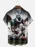 Moisture-wicking American Football Eagles Art Philadelphia Chest Pocket Casual Shirt