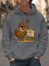 Funny Chicken Warning Hoodie Sweatshirt