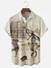 Hardaddy x Mikekoubou Moisture-wicking Funny Rabbit Fox Band Chest Pocket Hawaiian Shirt