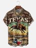 Moisture-wicking Texas Rodeo Western Cowboy Chest Pocket Casual Shirt