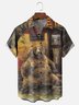 Moisture-wicking Brown Bear Chest Pocket Casual Shirt