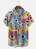 Moisture Wicking Fun Art Cat Chest Pocket Hawaiian Shirt