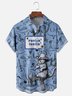 Moisture-wicking Western Cowboy Cat Chest Pocket Casual Shirt