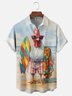 Moisture Wicking Beach Chicken Chest Pocket Hawaiian Shirt