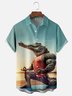 Moisture Wicking Fun Yoga Croc Chest Pocket Hawaiian Shirt