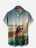 Moisture-wicking Flash Sloth Chest Pocket Hawaiian Shirt