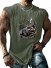Mens Crewneck Tank Tops Ducks Bucks Trucks Beach Sleeveless Shirt