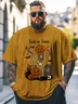 Hardaddy x Kimprut Imut Big Size Men's Funny Pumpkin Skull Halloween Multicolor Loose T-shirt