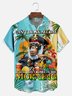 Big Size Moisture Wicking Beach Orangutan Parrot Chest Pocket Hawaiian Shirt