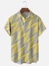 Moisture-wicking Artistic Geometry Chest Pocket Casual Shirt