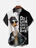 Tall Size Moisture-wicking Do I Look Like I Give A Duck Chest Pocket Casual Shirt