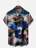 Moisture-wicking American Football Gator Art Florida Chest Pocket Casual Shirt