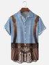 Moisture-wicking Oktoberfest Fun Bartender Beer Clothes Chest Pocket Casual Shirt