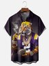 Moisture-wicking American Football Tiger Art Louisiana Chest Pocket Casual Shirt