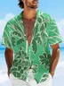 Moisture-wicking Parrots Palm Tree Chest Pocket Hawaiian Shirt