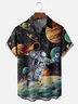 Hardaddy X Digital Carbine Moisture-wicking Universe Astronaut Planet Dunk Chest Pocket Hawaiian Shirt