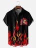 Hardaddy X Techranova Moisture-wicking Parrot Flame Chest Pocket Hawaiian Shirt