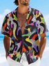 Moisture-wicking Geomatric Chest Pocket Casual Shirt