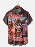 Moisture-Wicking Happy Friday Donkey And Chicken Chest Pocket Hawaiian Shirt
