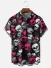 Moisture Wicking Rock Skull Chest Pocket Hawaiian Shirt