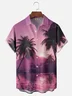 Moisture-wicking Palm Tree Chest Pocket Hawaiian Shirt