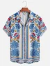 Moisture-wicking Italian Style Mediterranean Floral Aloha Shirt