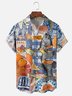 Moisture-wicking Sardine Fish Chest Pocket Hawaiian Shirt