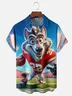 Moisture Wicking Super Bowl Football Chest Pocket Hawaiian Shirt