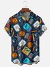 Moisture-wicking Back to School Schoolbag Calculator Triangle Ruler Scissors Basketball Chest Pocket Casual Shirt