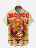 Moisture-wicking Mexican Day of the Dead Jarabe Tapatío Chest Pocket Hawaiian Shirt