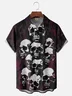 Moisture-wicking Music Skull Chest Pocket Casual Shirt