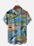 Moisture-wicking Sardine Fish Chest Pocket Hawaiian Shirt