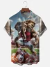 Tall Size Moisture-wicking Alabama Football Super Elephant Red Chest Pocket Casual Shirt