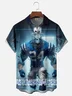 Moisture-wicking American Football Indianapolis Art Ponies Chest Pocket Casual Shirt