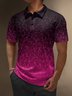 Moisture-Wicking 3D Gradient Abstract Geometric Short Sleeve Golf Polo