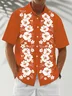 Moisture-Wicking Tropical Floral Chest Pocket Hawaiian Shirt