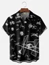 Big Size Moisture-wicking Spaceship Wars Chest Pocket Hawaiian Shirt