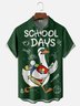 Moisture-Wicking Back to School School Day Chest Pocket Hawaiian Shirt