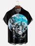 Hardaddy x Digital Carbine Moisture-Wicking Abstract Gradient Color Earth Astronaut Chest Pocket Hawaiian Shirt