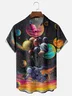 Hardaddy x Digital Carbine Moisture-Wicking Ombre Astronaut Planet Chest Pocket Hawaiian Shirt