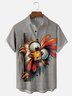 Moisture-Wicking Funny Chicken Chest Pocket Hawaiian Shirt