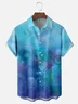 Moisture-Wicking Floral Ombre Chest Pocket Hawaiian Shirt