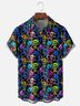 Moisture-Wicking Day Of The Dead Skull Chest Pocket Hawaiian Shirt