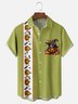 Moisture-wicking Halloween Pumpkin Chest Pocket Bowling Shirt
