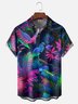 Moisture-Wicking Floral Parrot Chest Pocket Hawaiian Shirt