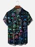 Moisture-Wicking Day Of The Dead Skull Chest Pocket Hawaiian Shirt