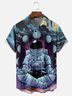 Hardaddy x Digital Carbine Moisture-Wicking Abstract Gradient Color Universe Astronaut Chest Pocket Hawaiian Shirt