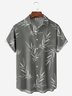 Tall Size Moisture-wicking Leaves Chest Pocket Hawaiian Shirt