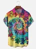 Tall Size Moisture-wicking Hippie Music Bear Chest Pocket Casual Shirt